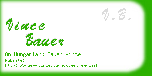 vince bauer business card